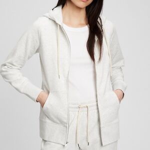 Gap Vintage Soft Classic Full-Zip Hoodie sz M (light heather grey)